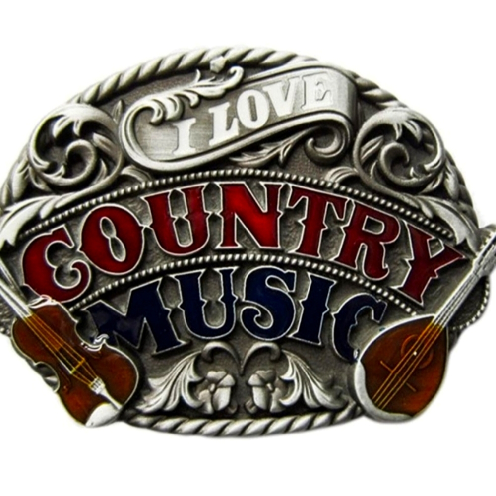 I love country music belt buckle